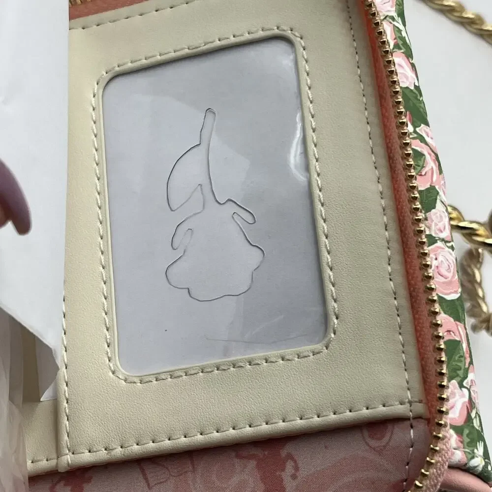 Loungefly Disney Beauty and the Beast Belle Small Zip Around Wallet Beige NWT